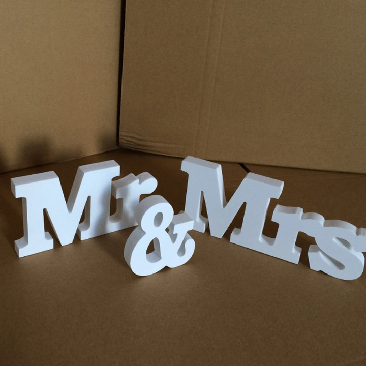 BowLift | Mr & Mrs Wooden Letters for Wedding Decoration