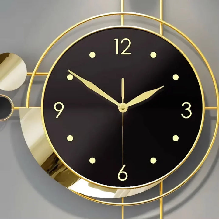 BowLift | Art Deco Gold and Black Wall Clock