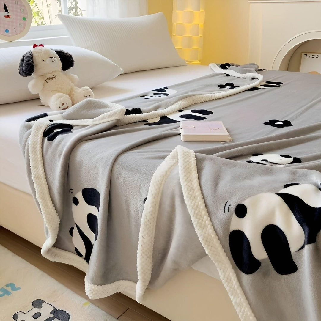 PandaSnug Bowliftanket - Soft and Warm Panda Print Flannel Fleece Bowliftanket | Bowlift