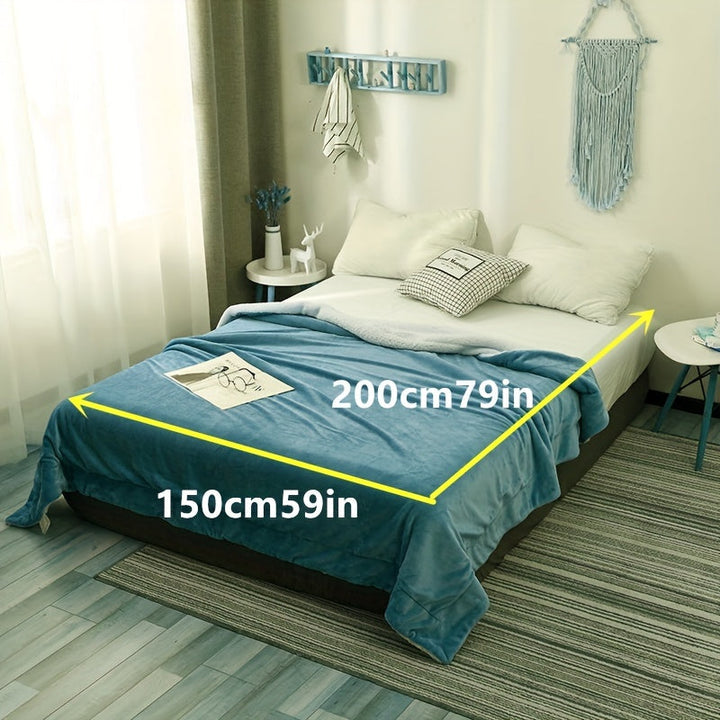 LuxeFlannel – Double-sided Sherpa Blanket for Ultimate Comfort Bowlift