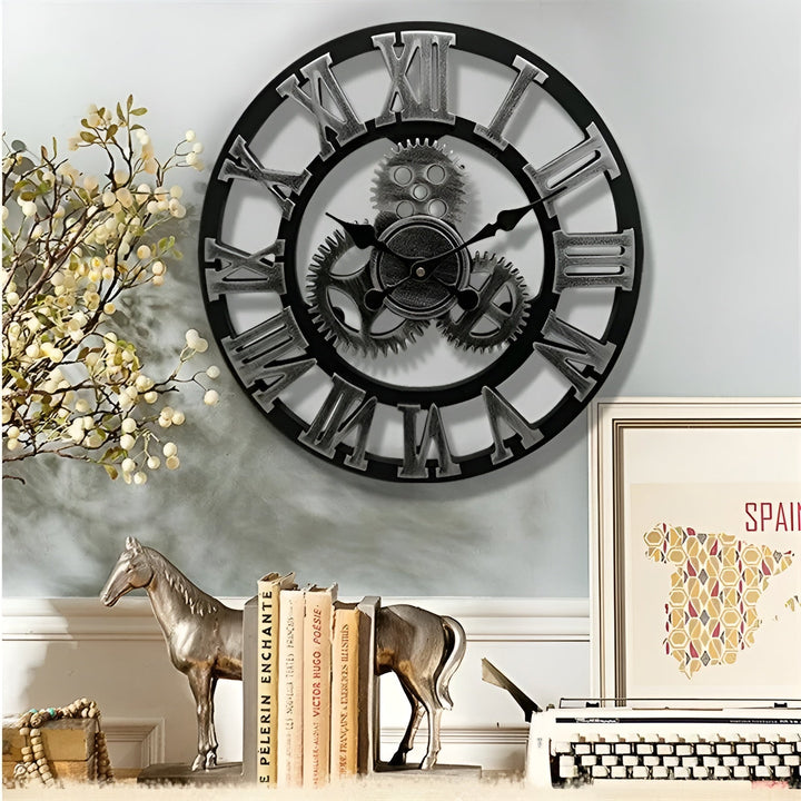 BowLift | GearSphere Wall Clock in Gear Design