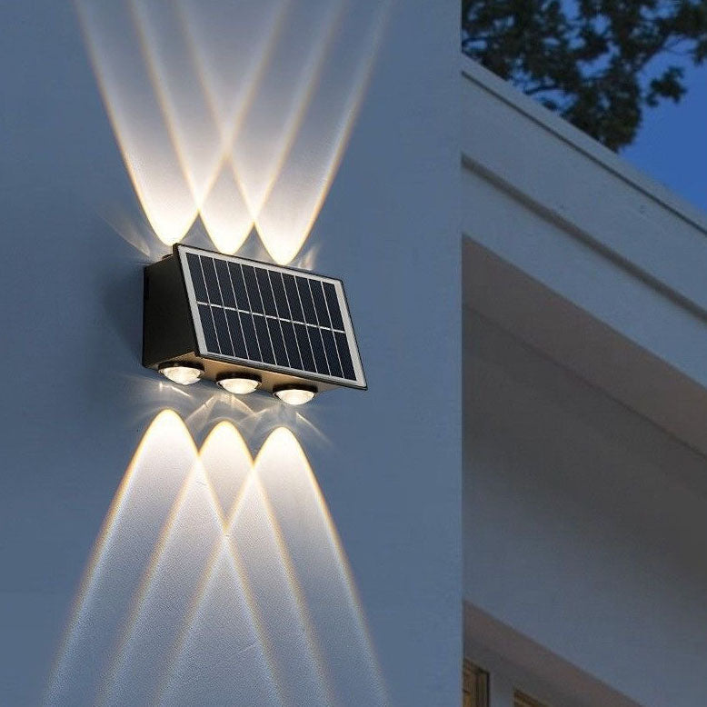 Contemporary Industrial Solar Waterproof ABS Column LED Wall Sconce Lamp For Outdoor Patio | Bowlift