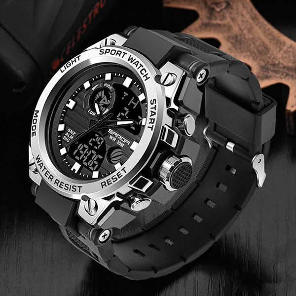 BowLift | Men’s Military Watch with Analog Digital Display and Features