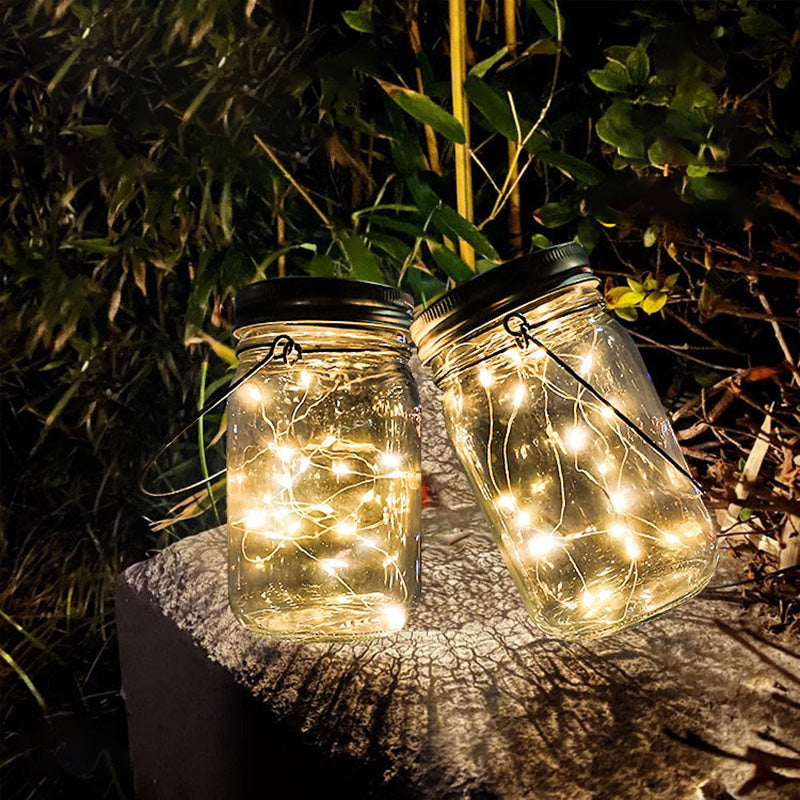 BowLift | Modern Art Deco Waterproof Solar Glass Stainless Steel Copper Wire Star LED String Lights Outdoor Lighting For Garden
