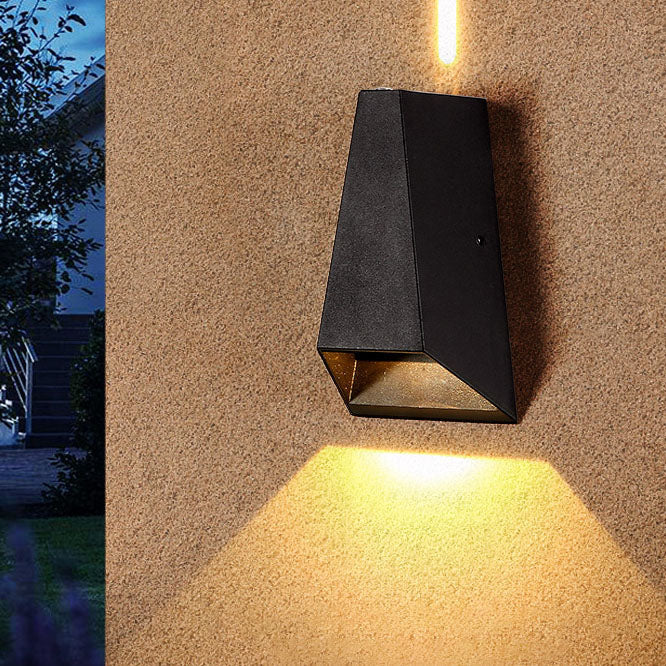 Outdoor Modern Column Geometry LED Waterproof Wall Sconce Lamp | Bowlift