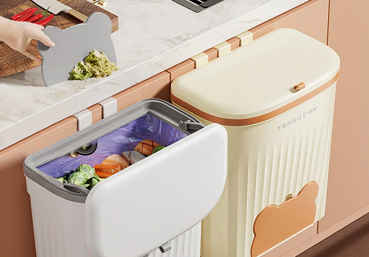 EcoBin Kitchen & Bathroom Wall Trash Can – 8.5L / 12L with Lid Bowlift
