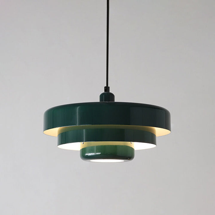 BowLift | Multi-layer pendant light green 21 cm metal
