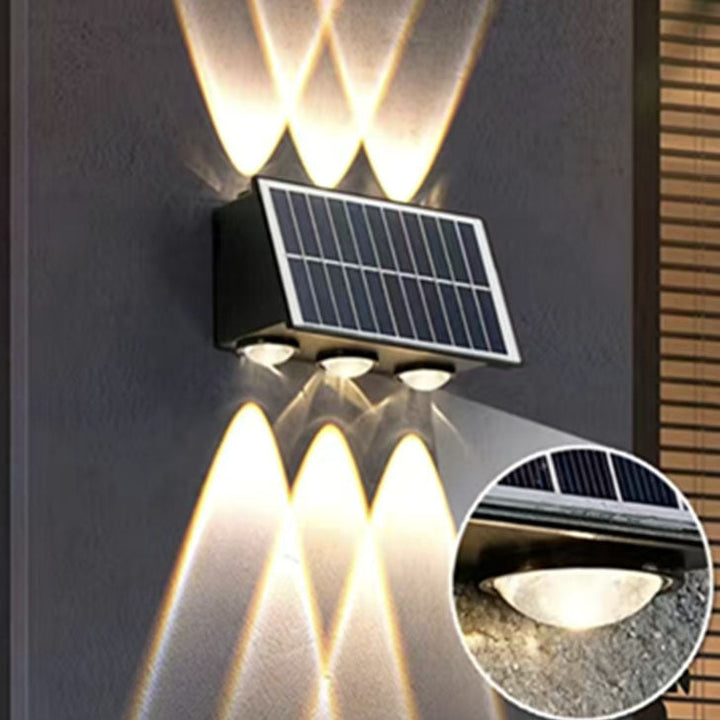 Contemporary Industrial Solar Waterproof ABS Column LED Wall Sconce Lamp For Outdoor Patio | Bowlift