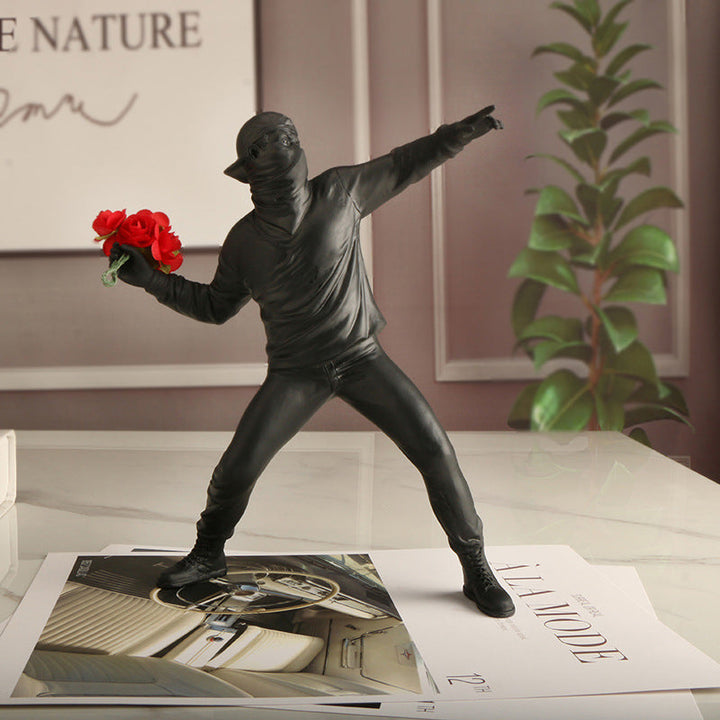 Banksy Flower Rioter Ornament | Bowlift