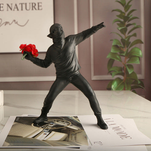 Banksy Flower Rioter Ornament | Bowlift