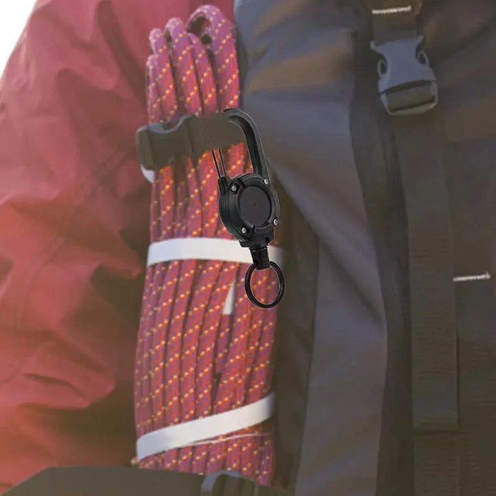 Outdoor Automatic Expandable Wire Rope Luya Theft Protection Tactical Keychain | Bowlift