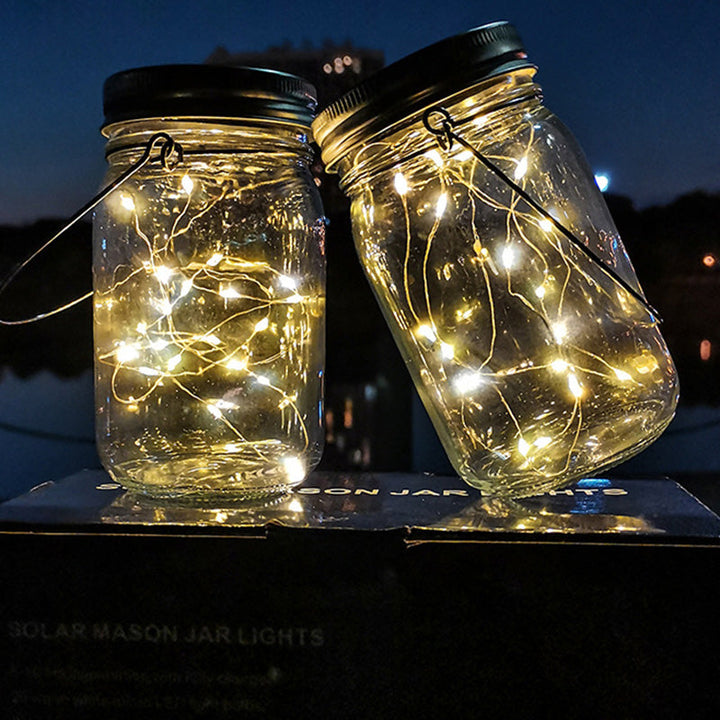 BowLift | Modern Art Deco Waterproof Solar Glass Stainless Steel Copper Wire Star LED String Lights Outdoor Lighting For Garden