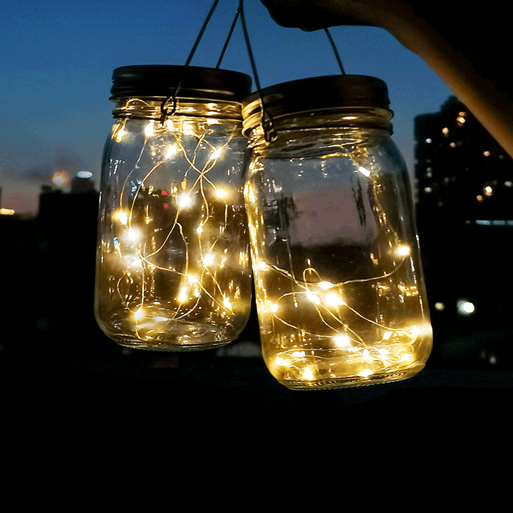 BowLift | Modern Art Deco Waterproof Solar Glass Stainless Steel Copper Wire Star LED String Lights Outdoor Lighting For Garden