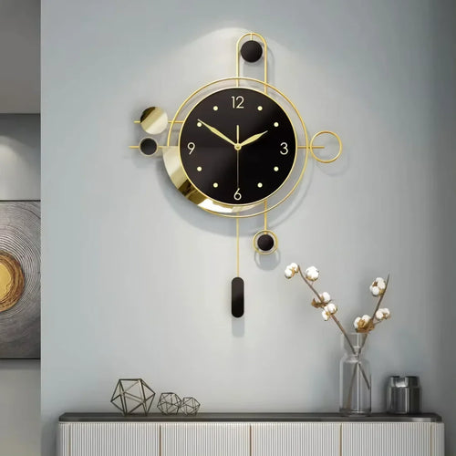 BowLift | Art Deco Gold and Black Wall Clock