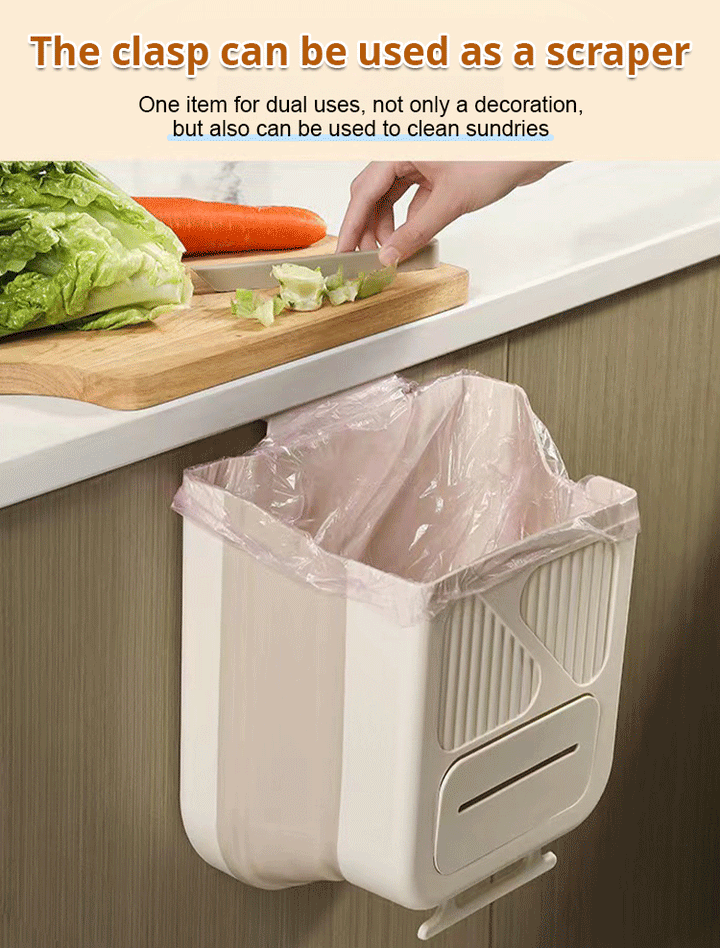 Folding Hanging Kitchen Waste Trash Can