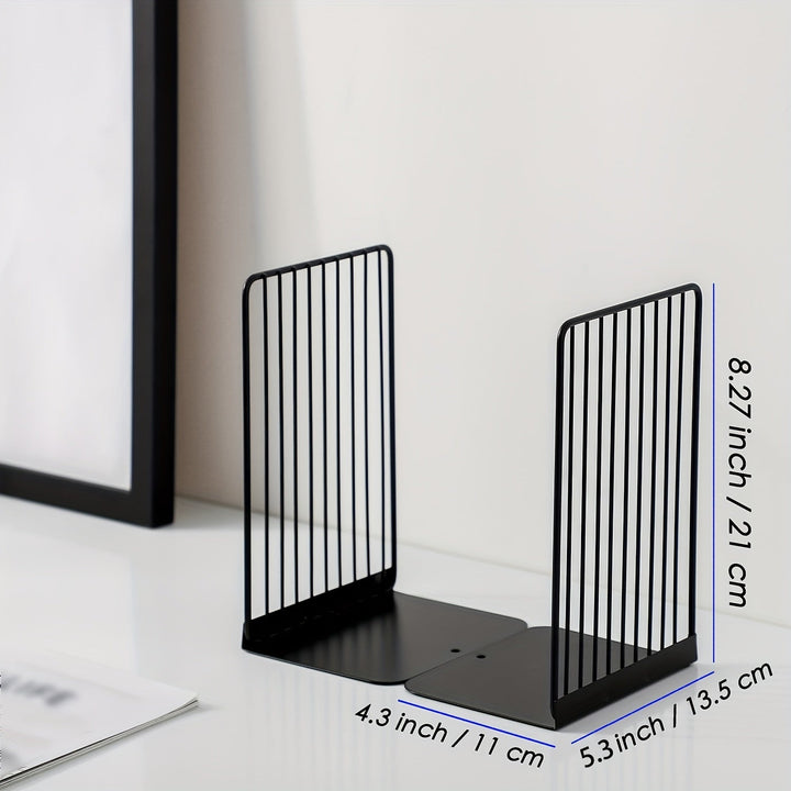 IronHold - Elegant Bookends for Perfect Organization Bowlift
