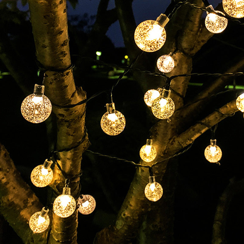 BowLift | Modern Art Deco Waterproof Solar PVC Rubber Acrylic Snow Bee Ball Crystal Ball Teardrop LED String Lights Outdoor Light For Garden