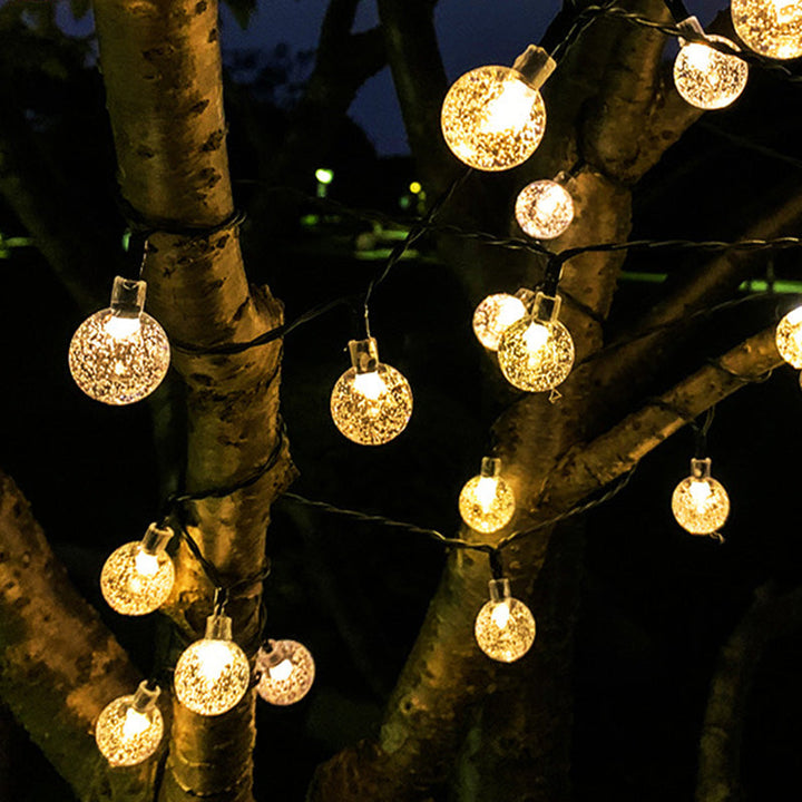 BowLift | Modern Art Deco Waterproof Solar PVC Rubber Acrylic Snow Bee Ball Crystal Ball Teardrop LED String Lights Outdoor Light For Garden