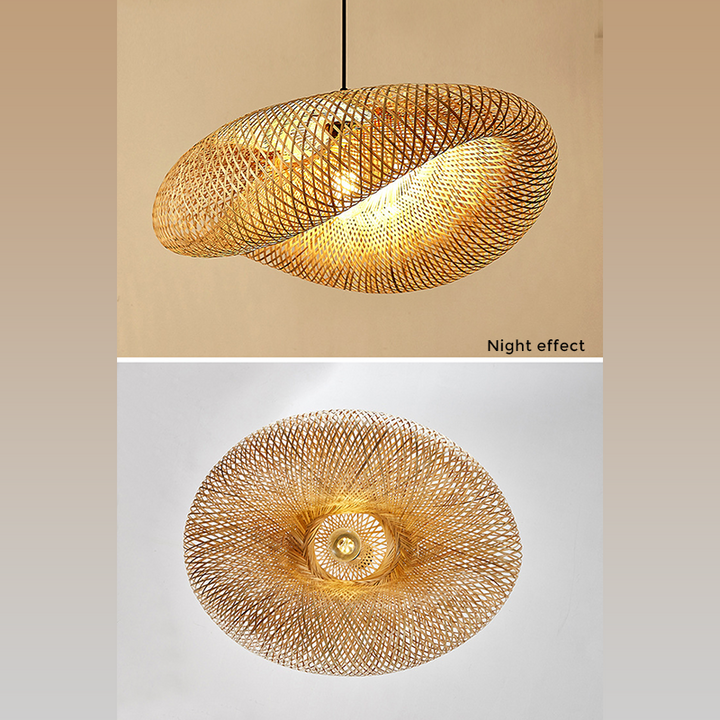 BowLift | Rattan Woven Bamboo - Pendant Light - Led - Light