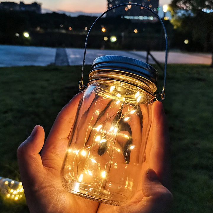 BowLift | Modern Art Deco Waterproof Solar Glass Stainless Steel Copper Wire Star LED String Lights Outdoor Lighting For Garden