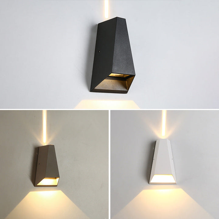 Outdoor Modern Column Geometry LED Waterproof Wall Sconce Lamp | Bowlift