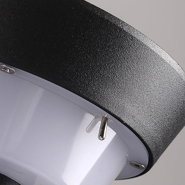 Modern Simplicity Waterproof Solar Round Aluminum Acrylic Outdoor Lights For Garden | Bowlift