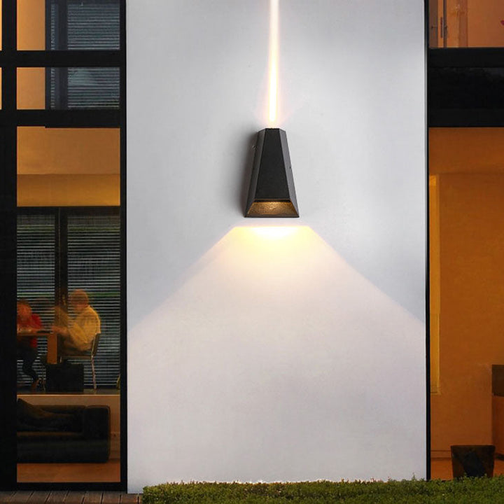 Outdoor Modern Column Geometry LED Waterproof Wall Sconce Lamp | Bowlift