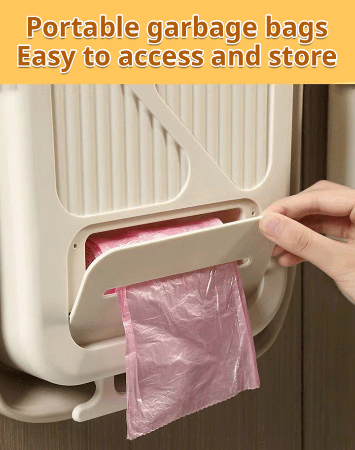 Folding Hanging Kitchen Waste Trash Can