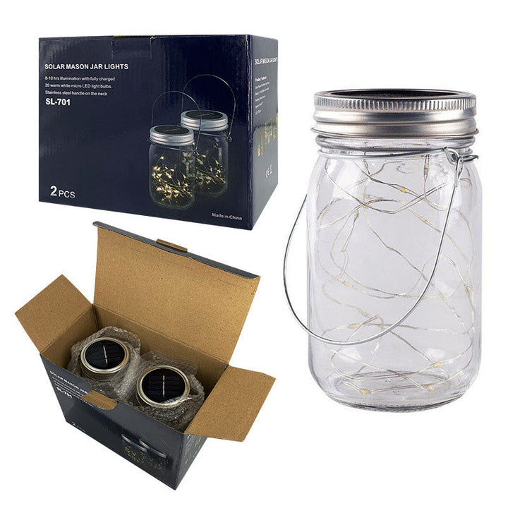 BowLift | Modern Art Deco Waterproof Solar Glass Stainless Steel Copper Wire Star LED String Lights Outdoor Lighting For Garden