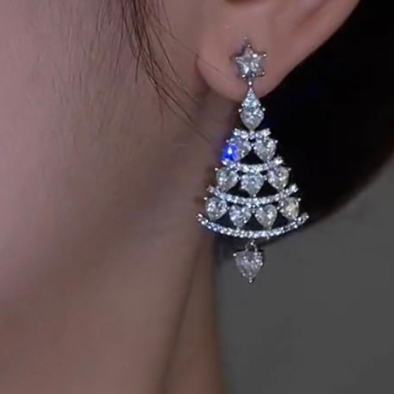 BowLift | Christmas tree earrings (One pair)