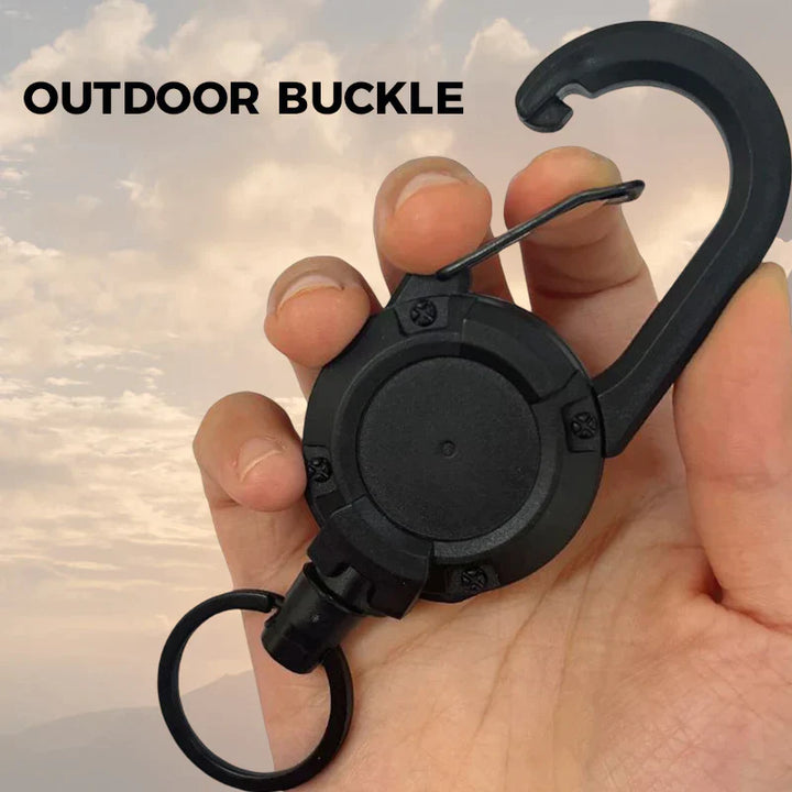 Outdoor Automatic Expandable Wire Rope Luya Theft Protection Tactical Keychain | Bowlift