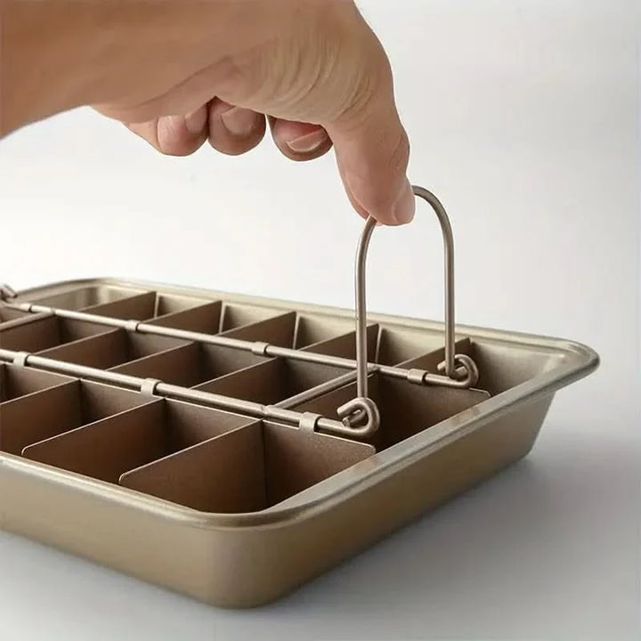 BowLift | Non-Stick Brownie Pan with 18 Dividers Aluminum Bakeware