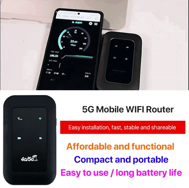 BowLift | Portable 5G WiFi Router – High-Speed Mobile Wireless Internet Hotspot