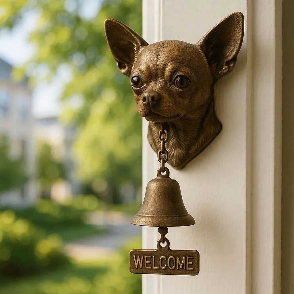 BowLift | Welcome Bell Shepherd Bronze – Elegant Wall Bell with German Shepherd Design