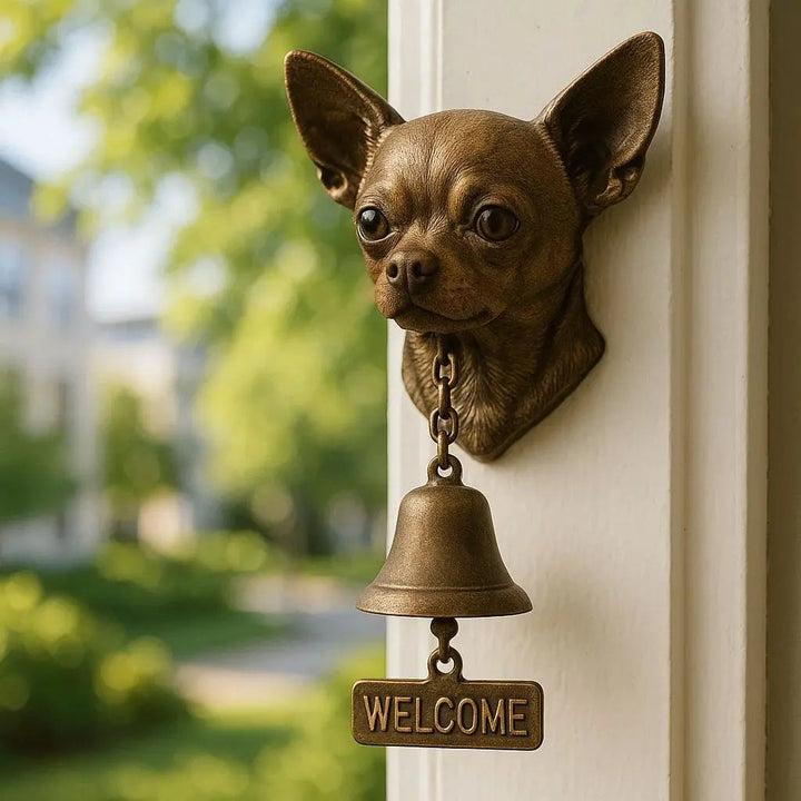 BowLift | Welcome Bell Shepherd Bronze – Elegant Wall Bell with German Shepherd Design