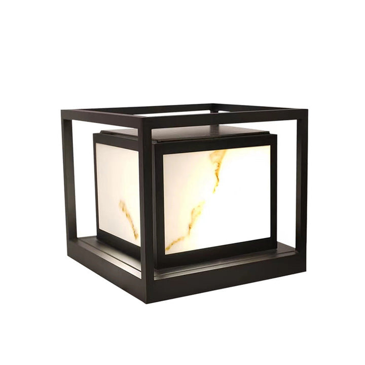 Modern Solar Square Chinese Outdoor Column Head Light LED Lawn Landscape Light | Bowlift
