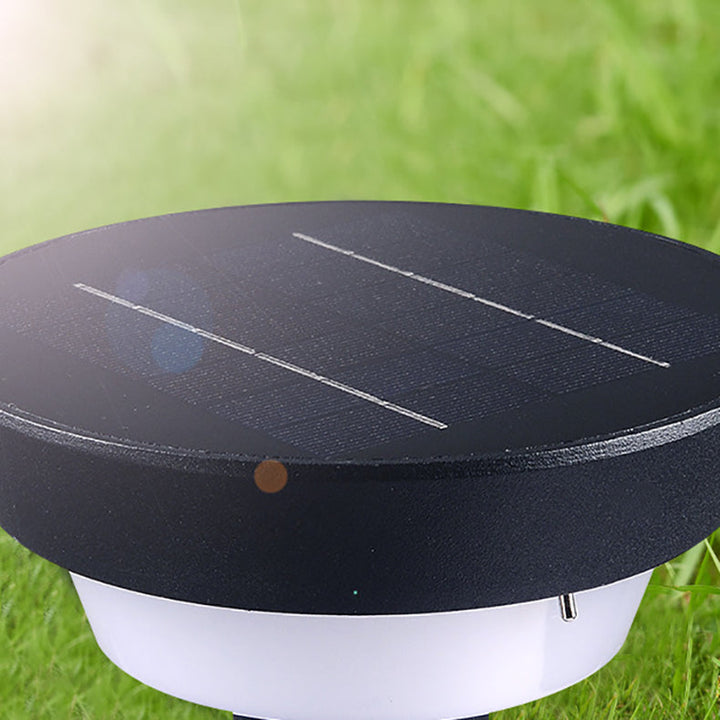 Modern Simplicity Waterproof Solar Round Aluminum Acrylic Outdoor Lights For Garden | Bowlift