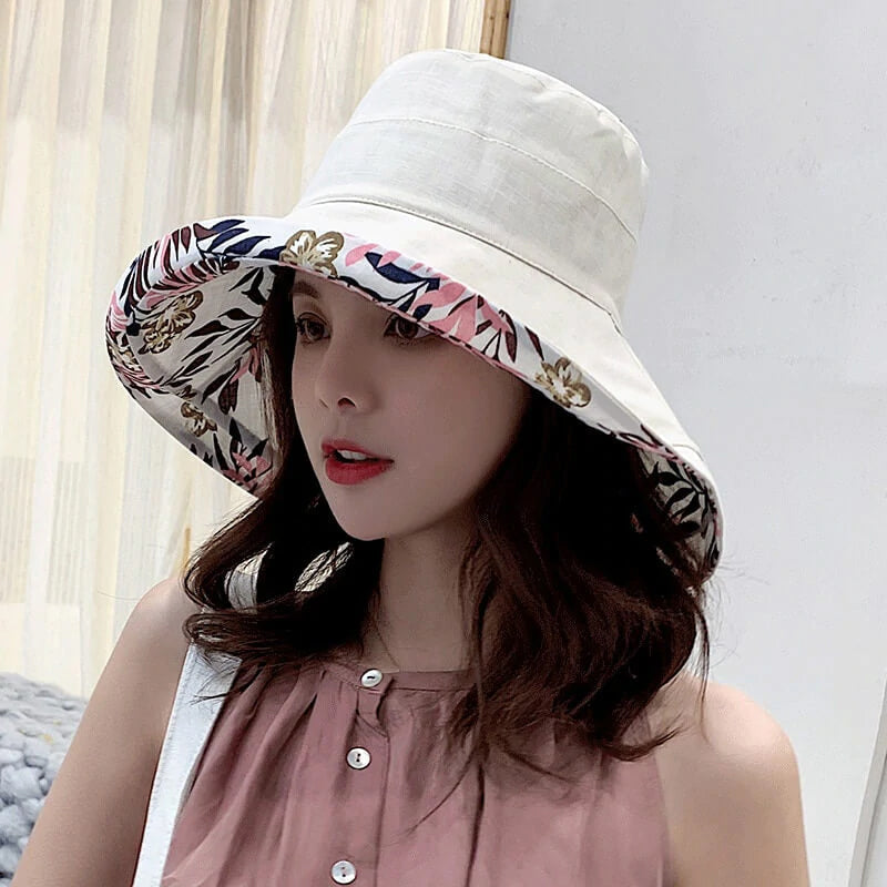 Wide Brim Cotton Summer Hat Bowlift
