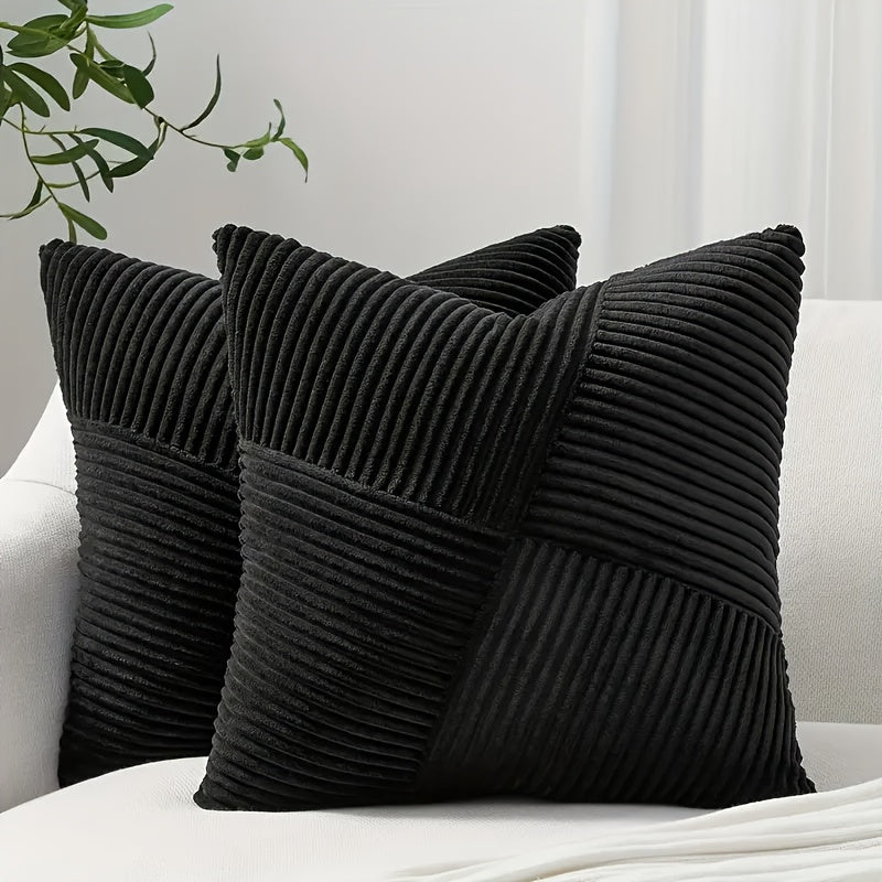 BowLift | NordLiv Pillowcase Set | Boho Style | Soft Cord | 2 pieces, 45×45 cm, 50x50cm