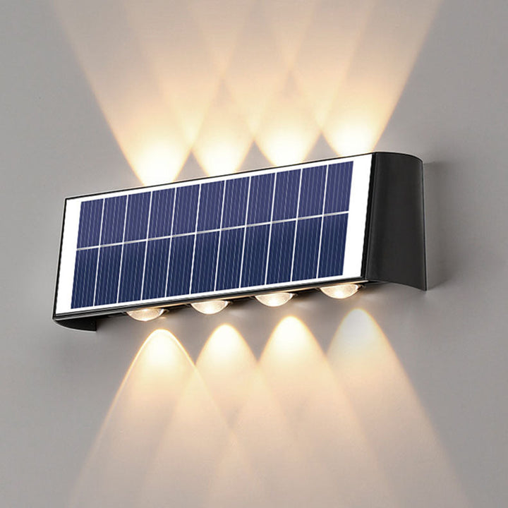 BowLift | Lumiora Modern Solar-LED Wall Lamp for Outdoors | Rectangular Design | IP56 Waterproof | Different Sizes & Light Intensities