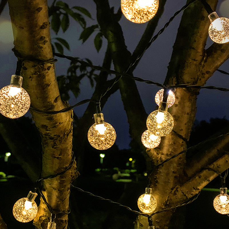 BowLift | Modern Art Deco Waterproof Solar PVC Rubber Acrylic Snow Bee Ball Crystal Ball Teardrop LED String Lights Outdoor Light For Garden