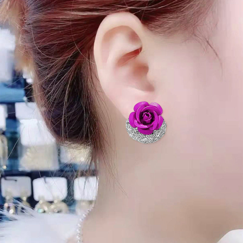 BowLift | Blue Rose Stud Earrings