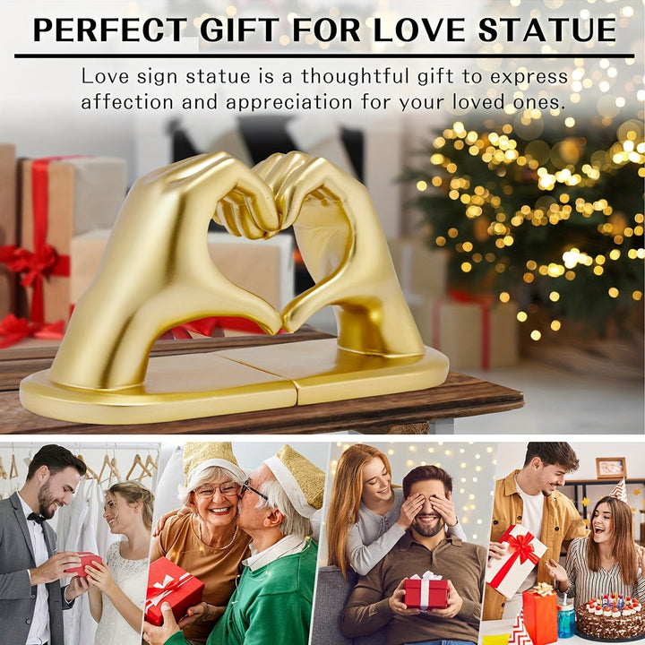 Chic Heart Support - Modern Finger Bookends in Gold Bowlift