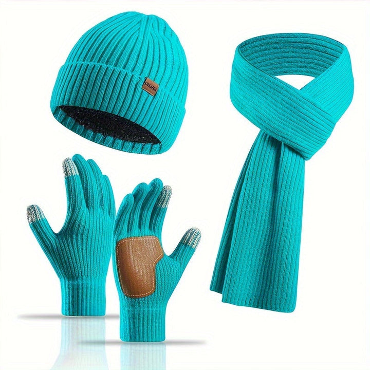 BowLift | Winter Comfort Set – Knitted Beanie, Scarf and Gloves for Unisex