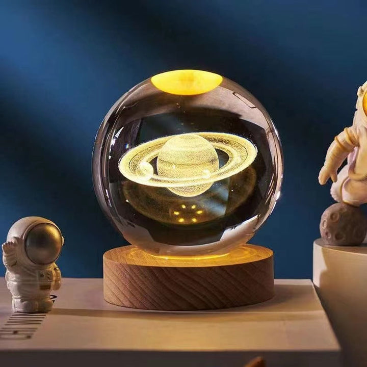 CrystalLight - 3D Crystal Night Lamp with LED Lighting | Ambient Lighting for Bedroom or Living Room | Bowlift