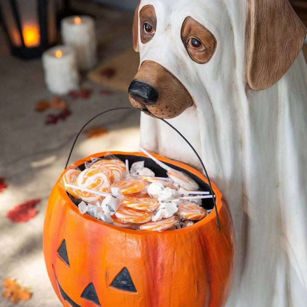 BowLift | Pumpkin Puppy Resin Garden Decor