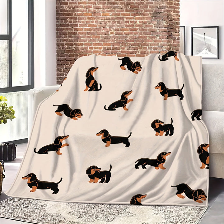 Dachshund Cozy - Soft Flannel Blanket for Pets Bowlift