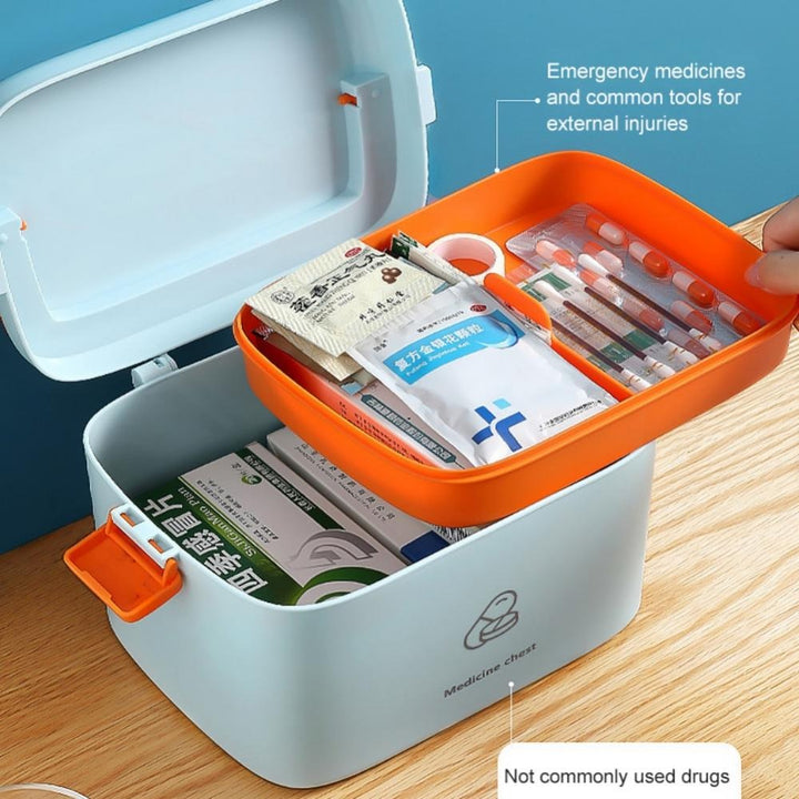 Multi-Functional Medicine Cabinet Family Emergency Kit Box Organizer Bowlift