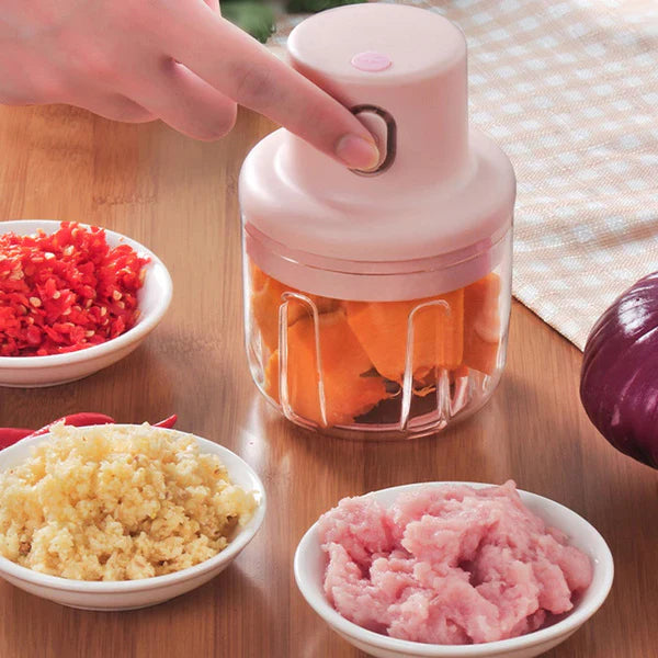 Wireless Mini Electric Garlic Food Chopper LARGE Bowlift