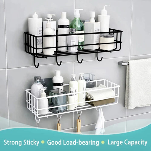 Iron Bathroom Hanging Shelf Wall Mounted Bowlift
